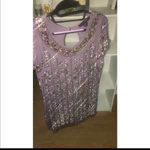 French connection sparkly embellished tunic dress